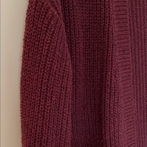 Garage XS-S Burgundy Knit Cardigan - Picture 3 of 6